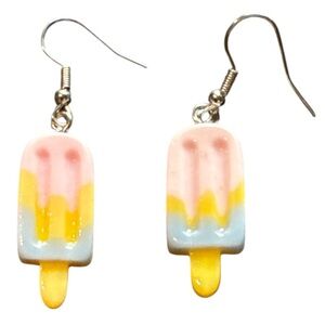 Pastel Popsicle Y2K Dangle Earrings Summer Statement Jewelry Handmade Gift